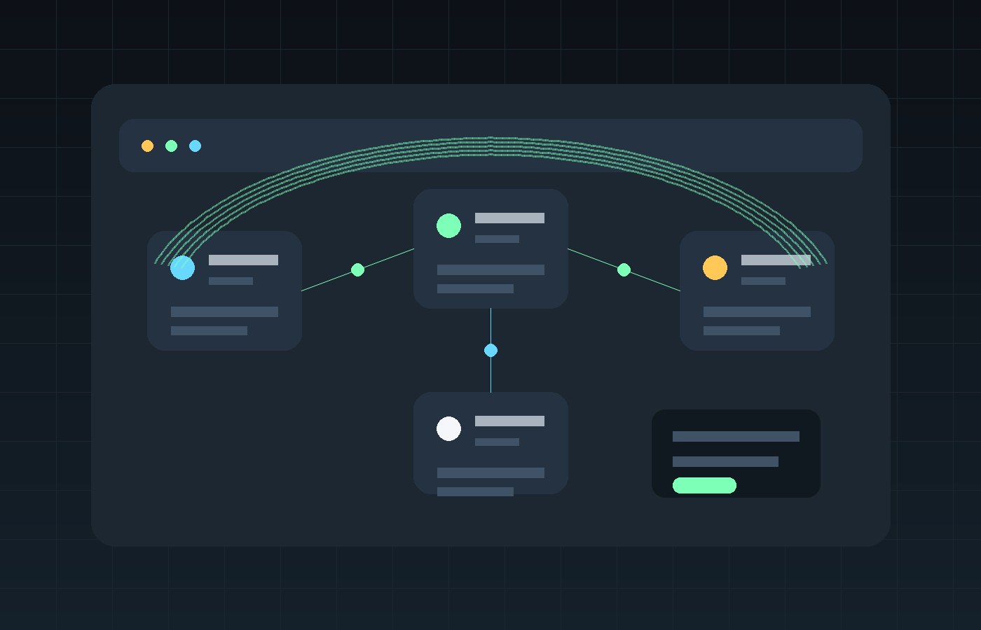 AI workflow and form automation dashboard illustration